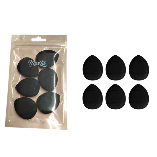 MISS LIL USA 6 PCS BLACK  PUFFS