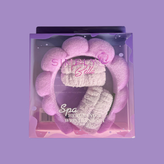SIMPLY BELLA PURPLE HEAD & WRISTBAND SET