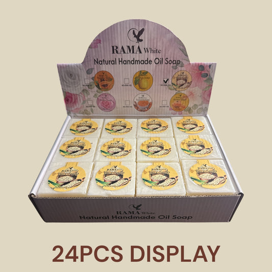 24PCS DISPLAY RAMA WHITE  NATURAL RICE SOAP 6980