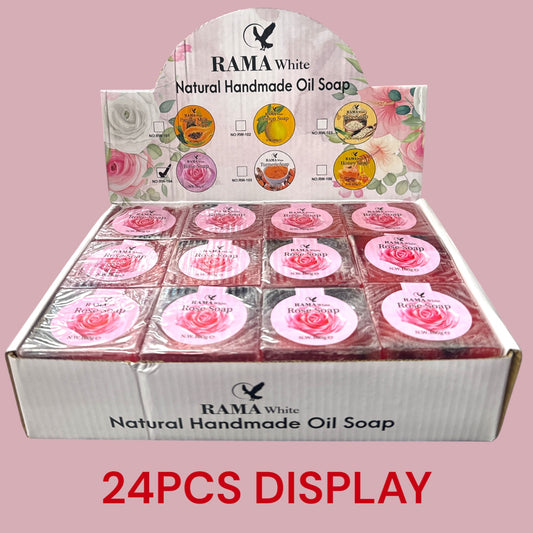 24PCS DISPLAY NATURAL ROSE SOAP
