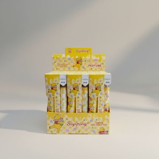 12PCS DISPLAY SIYIPING YELLOW BEAR PERFUME & BODY LOTION SET SYP -PF112