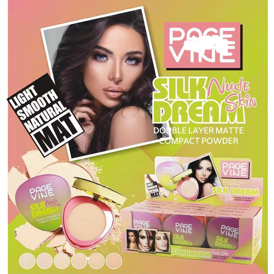 PAGEVINE SILK DREAM COMPACT POWDER 12 PCS DISPLAY