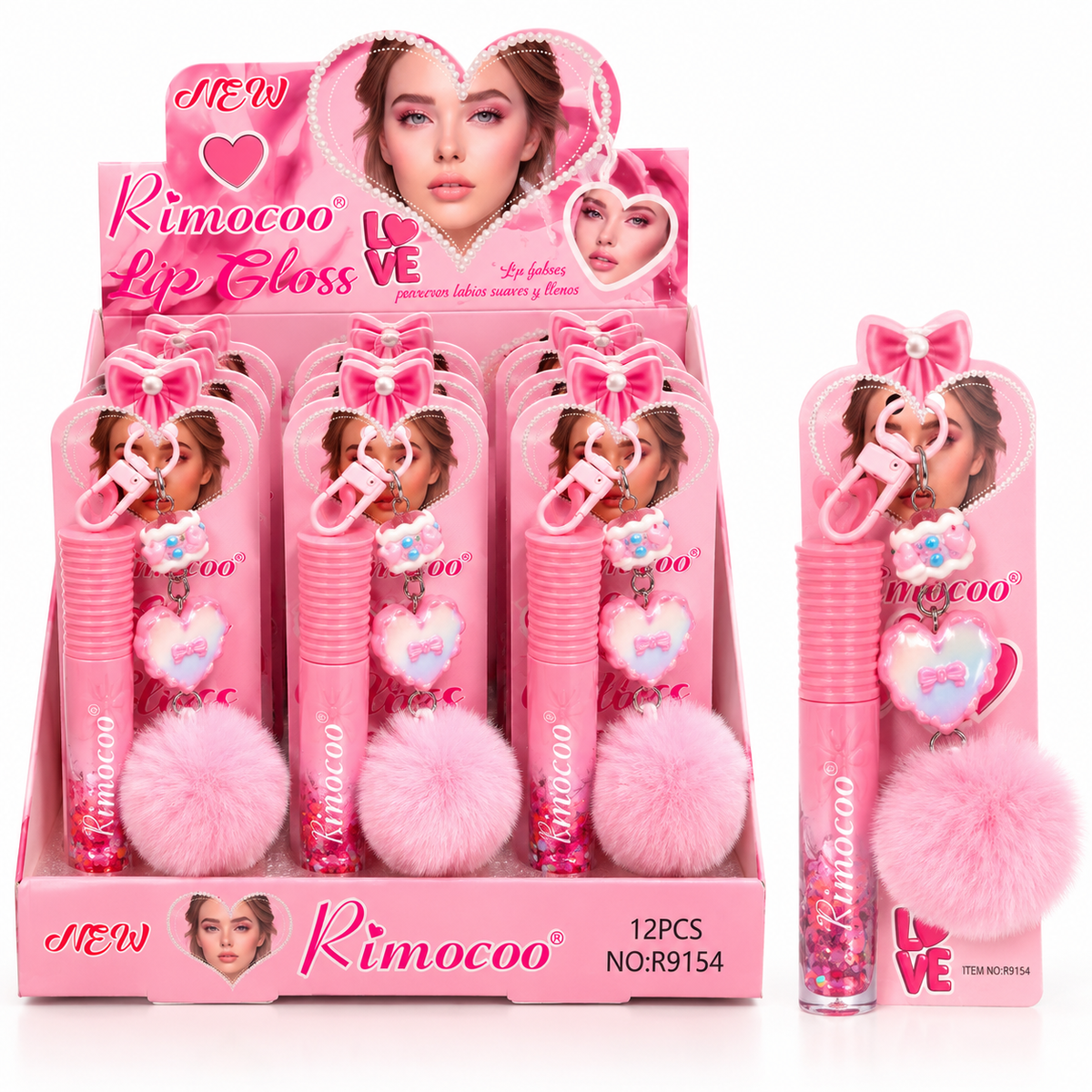 Rimocoo Love Lip Gloss + Keychain