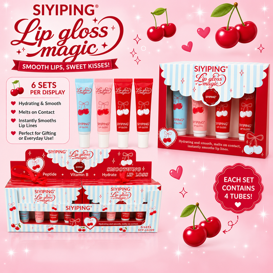 Brillo labial mágico de cereza Siyiping