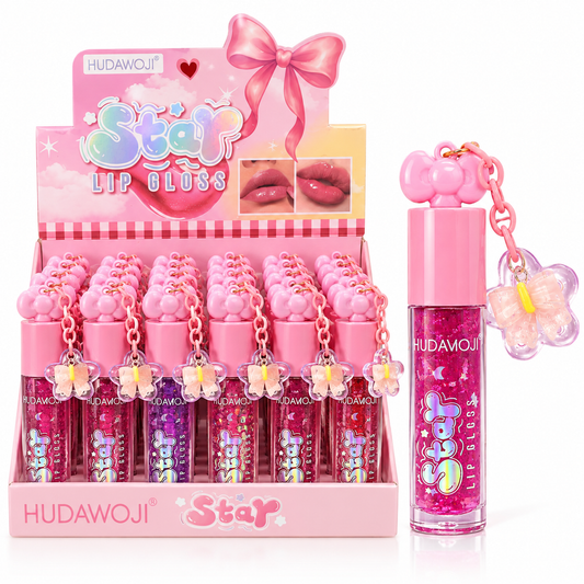 Brillo labial Hudamoji + Llavero de lazo