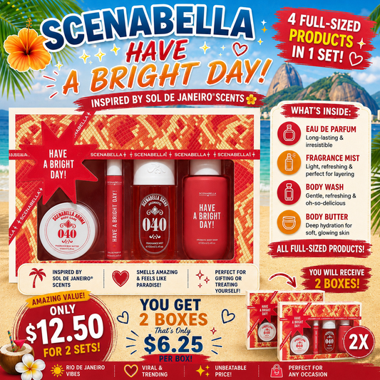 2 SETS SCENABELLA HAVE A BRIGHT DAY BODY CARE SC1077