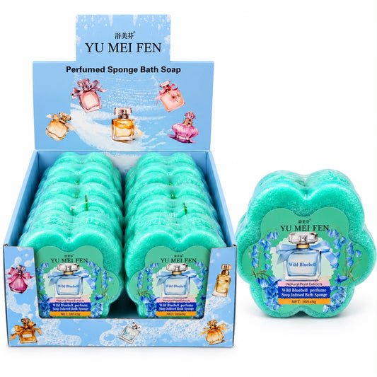 Yu Mei Fen Perfumed Sponge Bath Soap Wild Bluebell