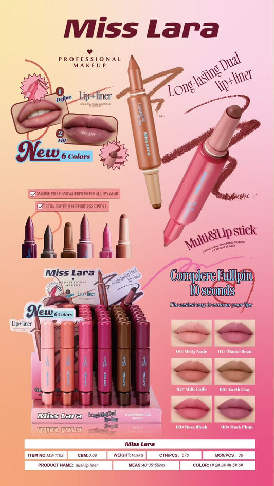 Miss Lara 2in1 Lipliner & Lipstick