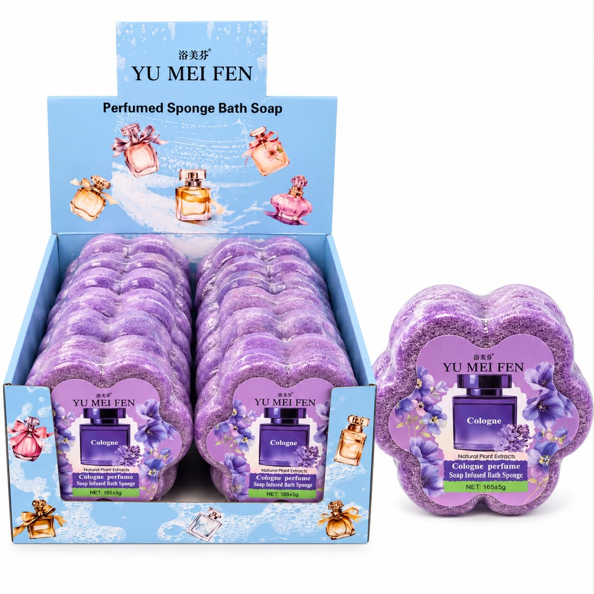 Yu Mei Fen Perfumed Sponge Bath Soap Lavender Cologne