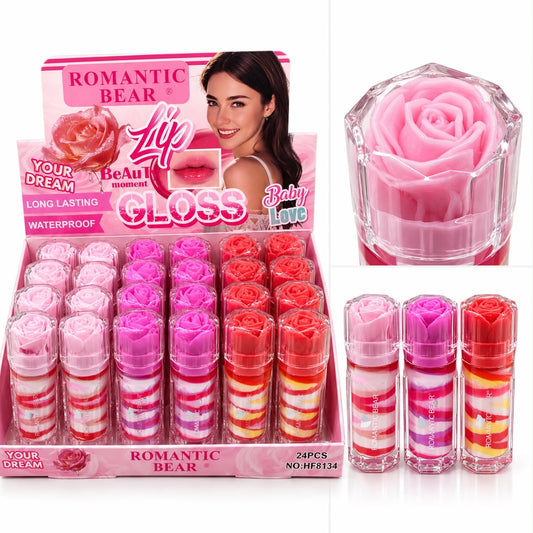 Romantic Bear LipGloss Flowers